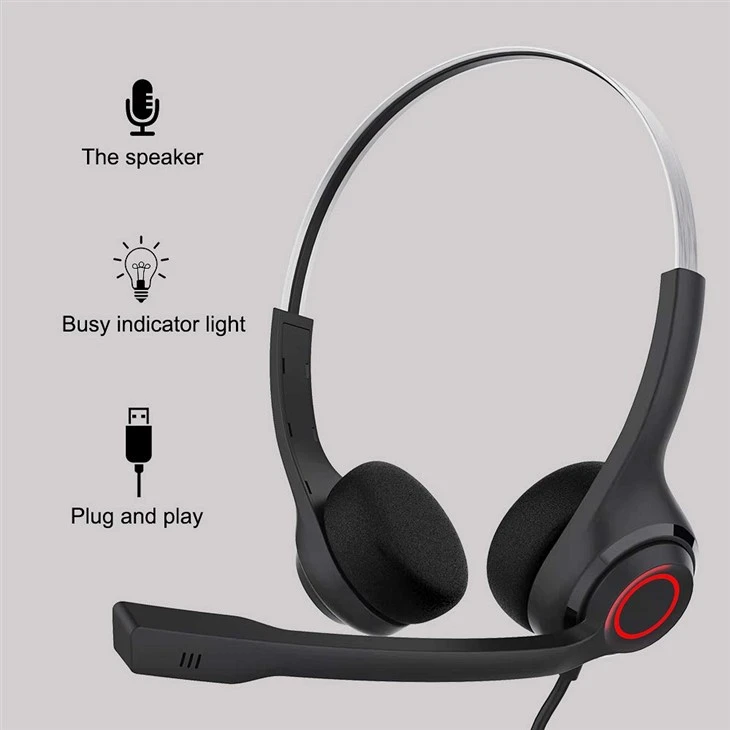 Noise Cancelling USB Office Headset factory